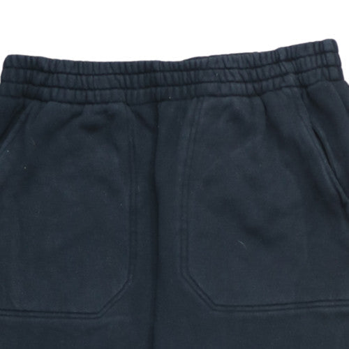 Adidas Men's Black Cropped Trousers L Logo Casual Sportswear