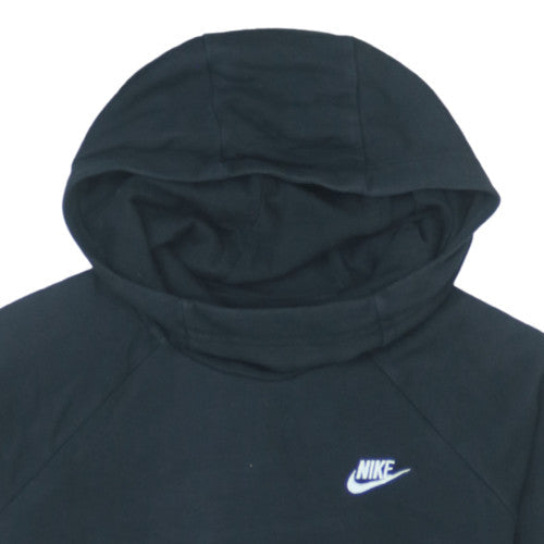 Nike Men's Black Pullover Hoodie M Logo Fleece Sweatshirt