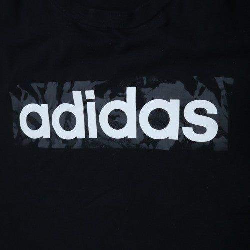 adidas Men's Black 3XL Crew Neck Sports Logo T-Shirt