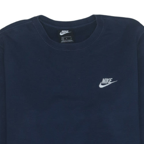 Nike Men's Blue Logo Crew Neck Pullover Sweatshirt Size M