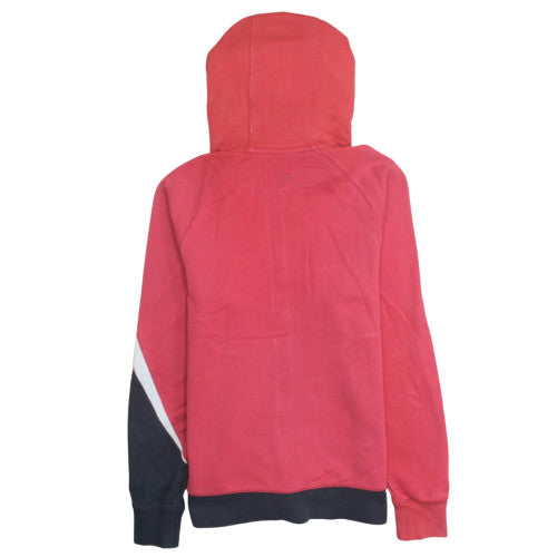 Nike Boys Red & Navy Full Zip Hoodie Small Cotton Blend Sportswear
