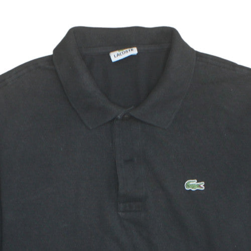 Lacoste Men's Black Regular Fit Polo Shirt Size L 100% Cotton