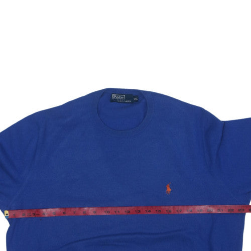 Ralph Lauren Men's Blue 2XL Crew Neck Knit Pullover Sweatshirt