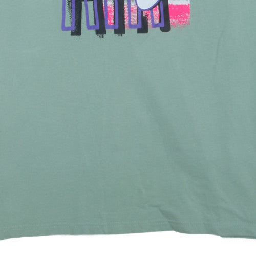 Nike Men's Green AIR Graphic T-Shirt XXL Cotton Crew Neck