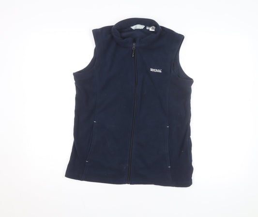 Regatta Women's Blue Fleece Sleeveless Basic Jacket Size 8