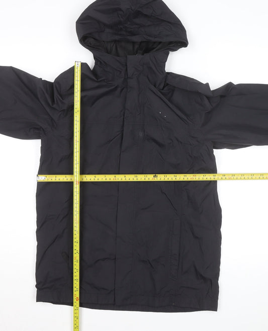The North Face Boys Black L Hooded Waterproof Rain Coat Jacket