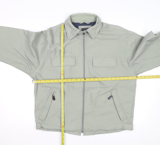 Duck and Cover Men's Grey Cotton Full Zip Casual Jacket M