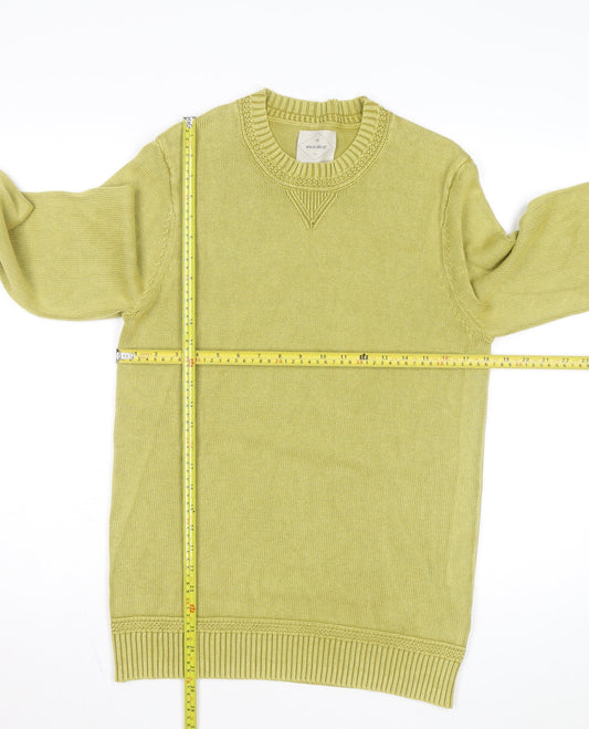 White Stuff Women's Green Cotton Crew Neck Jumper Small