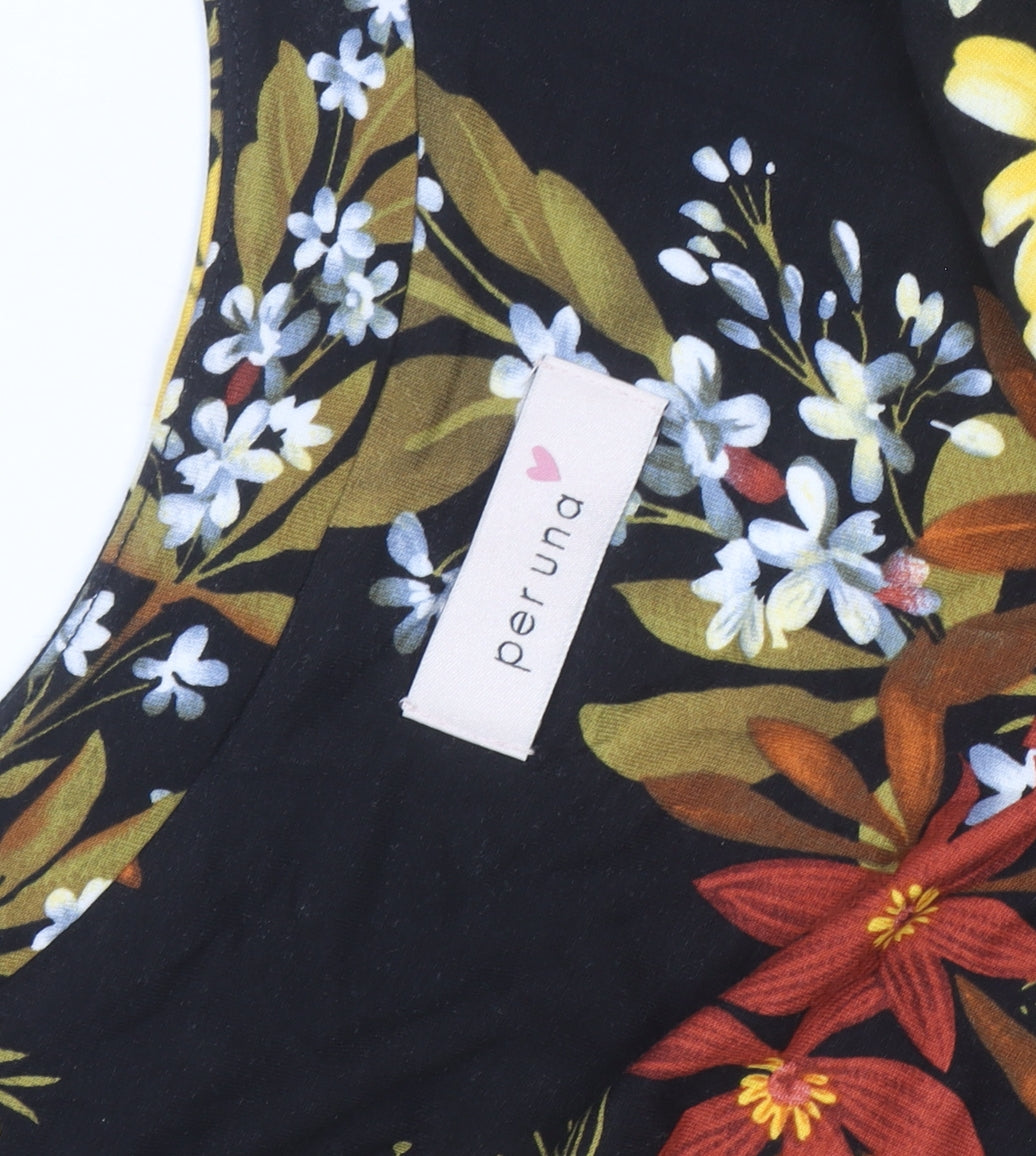 Marks and Spencer Per Una Women’s Multicoloured Floral Wrap Dress Size 18 Long