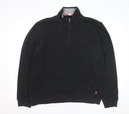 Izod Men's Black Medium 1/2 Zip Fleece Activewear Jacket