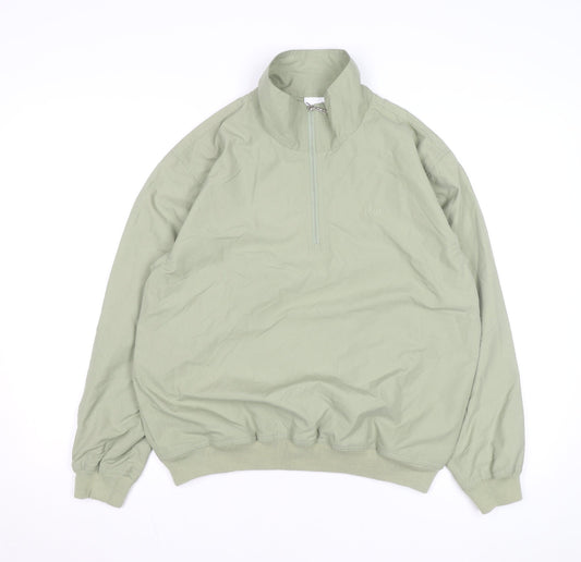 IZOD Men's Green 1/4 Zip Lightweight Polyester Jacket Size M