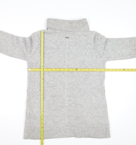 Barbour Women Grey Roll Neck Wool Knit Jumper Size 10