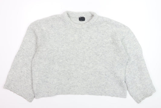 ASOS DESIGN Women’s Grey Chunky Knit Pullover Jumper L
