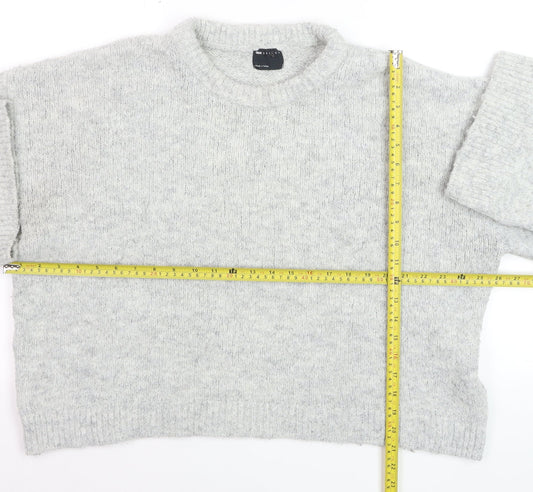 ASOS DESIGN Women’s Grey Chunky Knit Pullover Jumper L