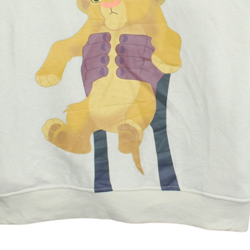 Additional view of Disney The Lion King unisex white pullover hoodie l graphic fleece