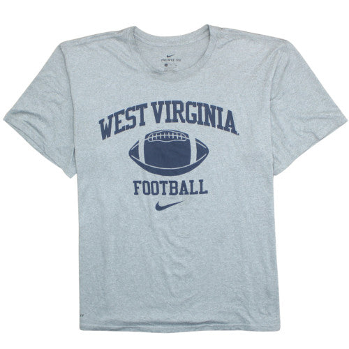 Nike Men’s Grey West Virginia Football Dri-Fit Athletic T-Shirt 2XL