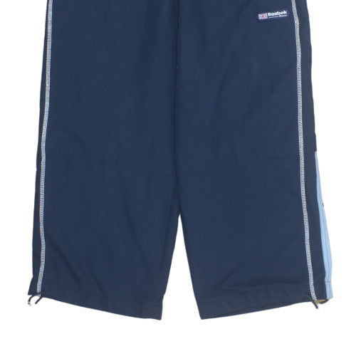 Additional view of Reebok boys’ navy blue track pants, size M, elastic waist classic style