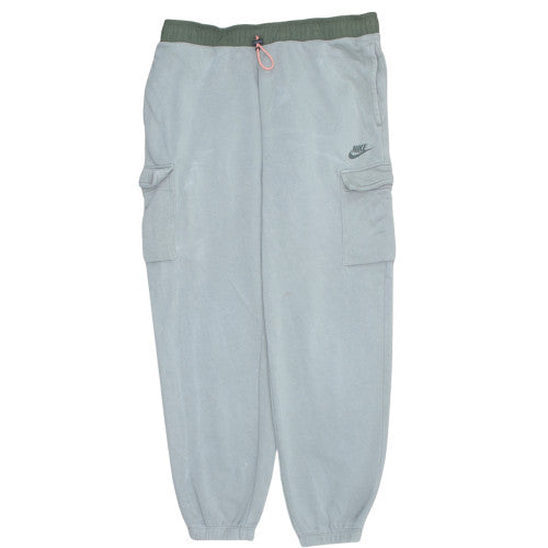 Nike Men’s Grey Fleece Jogger Trousers Size L Loose Fit