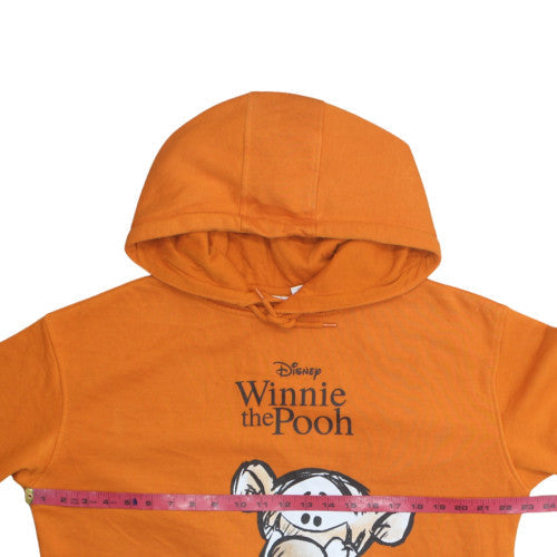 Disney Girls Orange Tigger Hoodie - Medium 10-12 Years Pullover Fleece