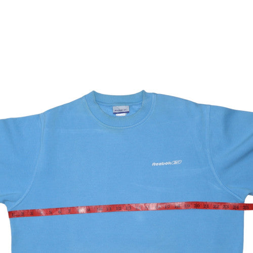 Reebok Men's Blue Pullover Sweatshirt L Crew Neck Fleece Sportswear