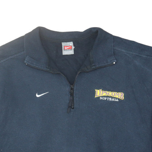 Nike Men's Blue Lipscomb Softball 1/4 Zip Fleece Sweatshirt Size S