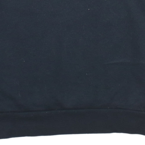 Adidas Men Black Crew Neck Pullover Sweatshirt M Sports Fleece