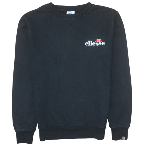 Additional front view of Ellesse women’s black crew neck pullover sweatshirt uk 12