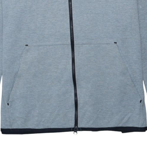 Nike Men's Grey XL Full Zip Hoodie Lightweight Cotton Blend