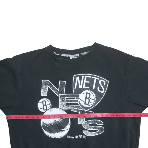 Nike Women’s Black Brooklyn Nets Sweatshirt Size L Crew Neck NBA Graphic