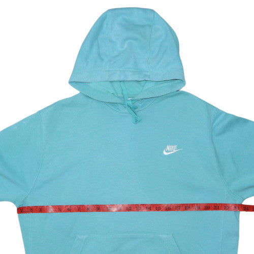 Nike Womens Blue Pullover Hoodie Medium Cotton Blend Casual
