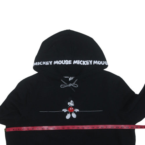 Disney Womens Black 2XL Pullover Hoodie with Mickey Mouse Print