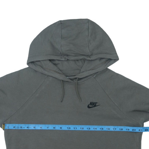 Nike Men's Grey Pullover Hoodie M Regular Fit Fleece Logo