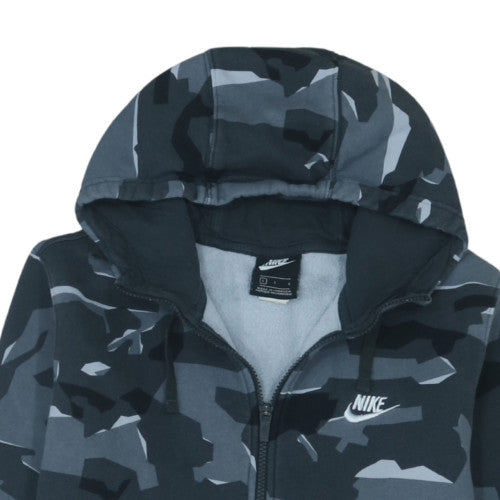 Nike Men's Grey Camouflage Full Zip Hoodie Size L