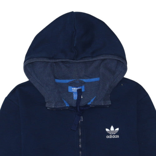 Adidas Men’s Blue Full Zip Hooded Sweatshirt M Sports Fleece