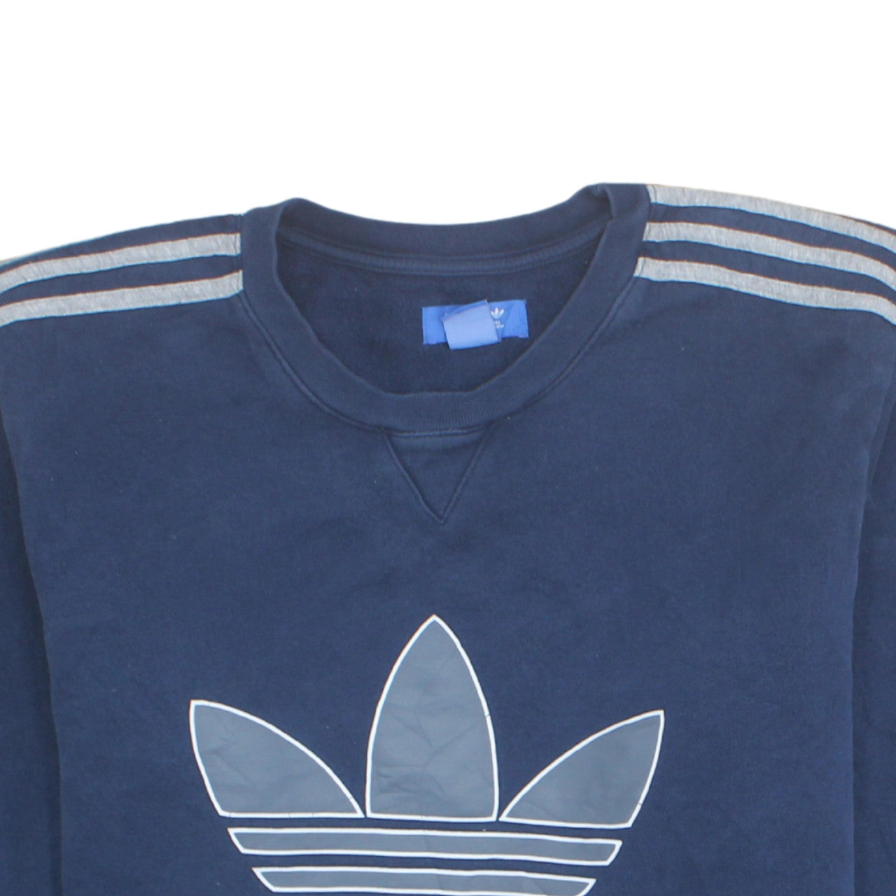 Adidas Mens Blue XL Crew Neck Pullover Sweatshirt Classic Logo
