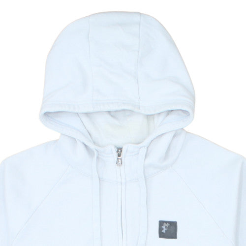 Under Armour Womens White XL Full Zip Hoodie Cotton Blend