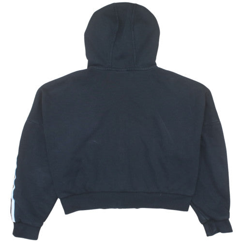 Adidas Womens Black Size 10 Full Zip Hoodie with 3 Stripes