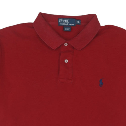 Ralph Lauren Men's Red Cotton Short Sleeve Polo Shirt XL