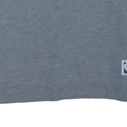 Additional view of NBA boys’ grey cotton blend crew neck sweatshirt, size 14, youth