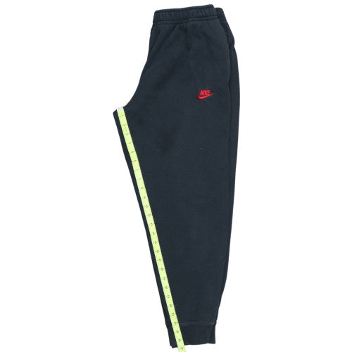 Nike Men's Black Fleece Sweatpants L Regular Fit Logo Cuffed Joggers
