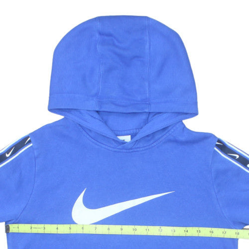Nike Boys Blue Hoodie L 147-158cm Pullover Fleece Graphic Print
