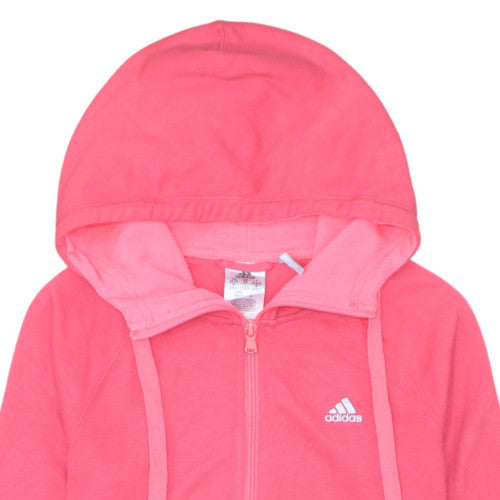 Additional view of Adidas women’s pink xs full zip hoodie sweatshirt casual