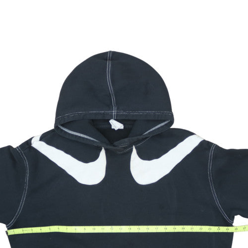 Nike Womens Black Pullover Hoodie Medium Cotton Blend Casual Sweatshirt