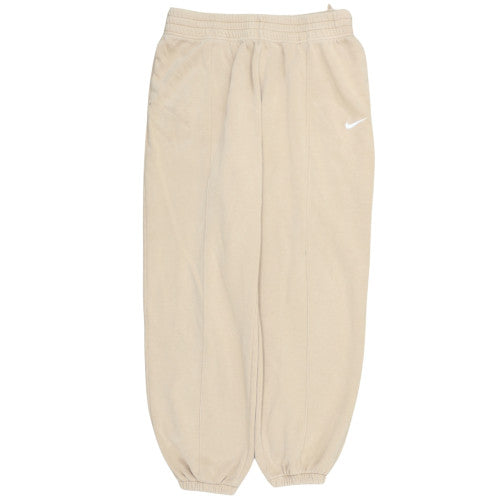 Nike Men Beige Fleece Sweatpants L Regular Fit Casual Trousers
