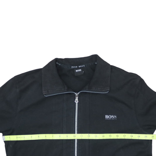 Hugo Boss Men's Black Full Zip Collared Sweatshirt Size S
