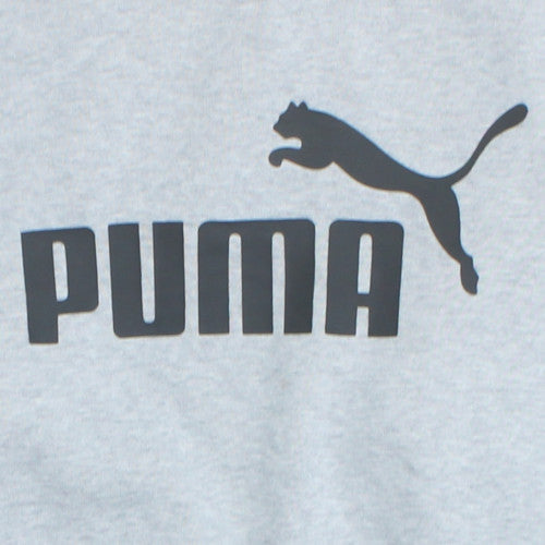 Puma Womens Grey Logo Crew Neck Pullover Sweatshirt XXL