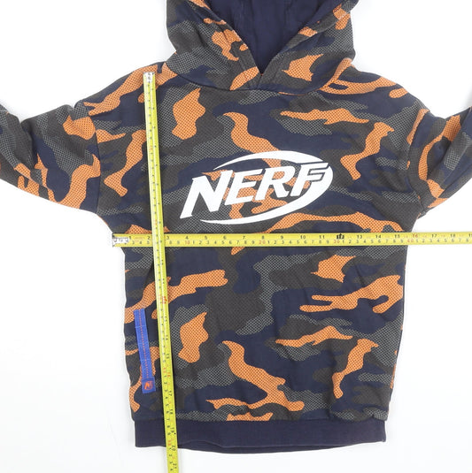 Tu Nerf Boys Blue Camo Pullover Hoodie 10 Years Cotton Blend