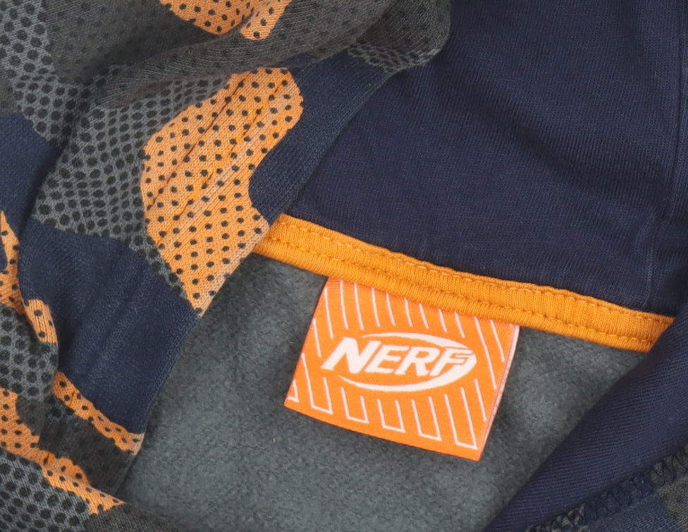 Tu Nerf Boys Blue Camo Pullover Hoodie 10 Years Cotton Blend