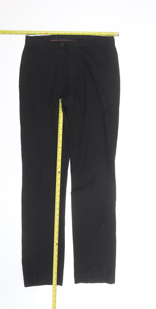 Next Women’s Black Straight Leg Work Trousers Size 10 Regular