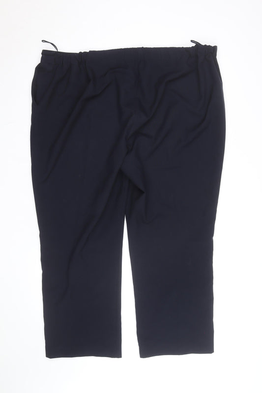Bonmarché Women's Black Size 22 Straight Leg Easy Care Trousers